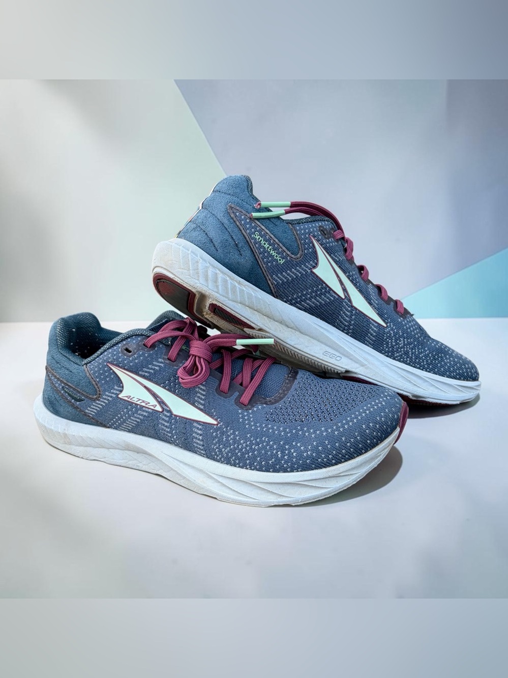 Altra Escalante 4 Smart Wool Blue Running Shoes Sneakers Womens Size 7.5 Purple